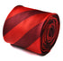 dark and bright red barber striped tie